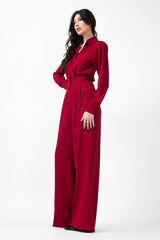 Red Straight Jumpsuit