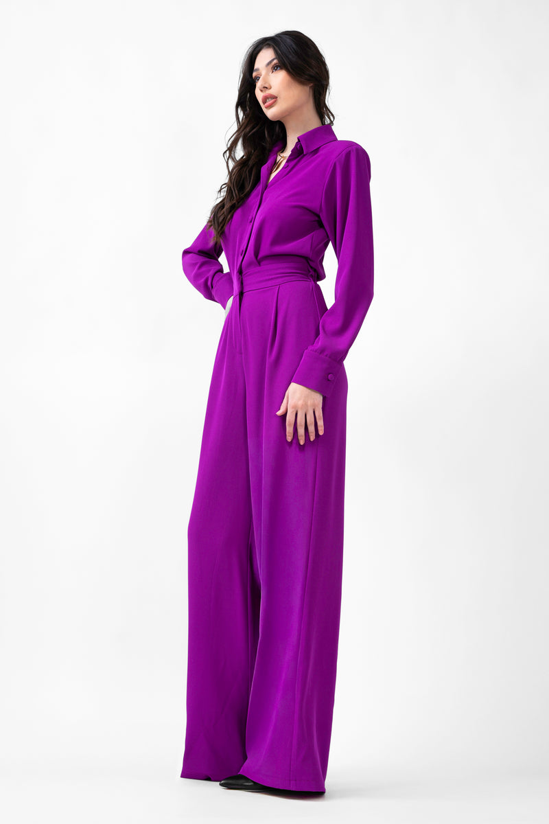 Purple Straight Jumpsuit