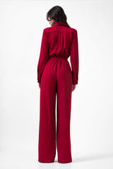 Red Straight Jumpsuit