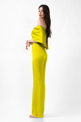 Lime Jumpsuit With Bow