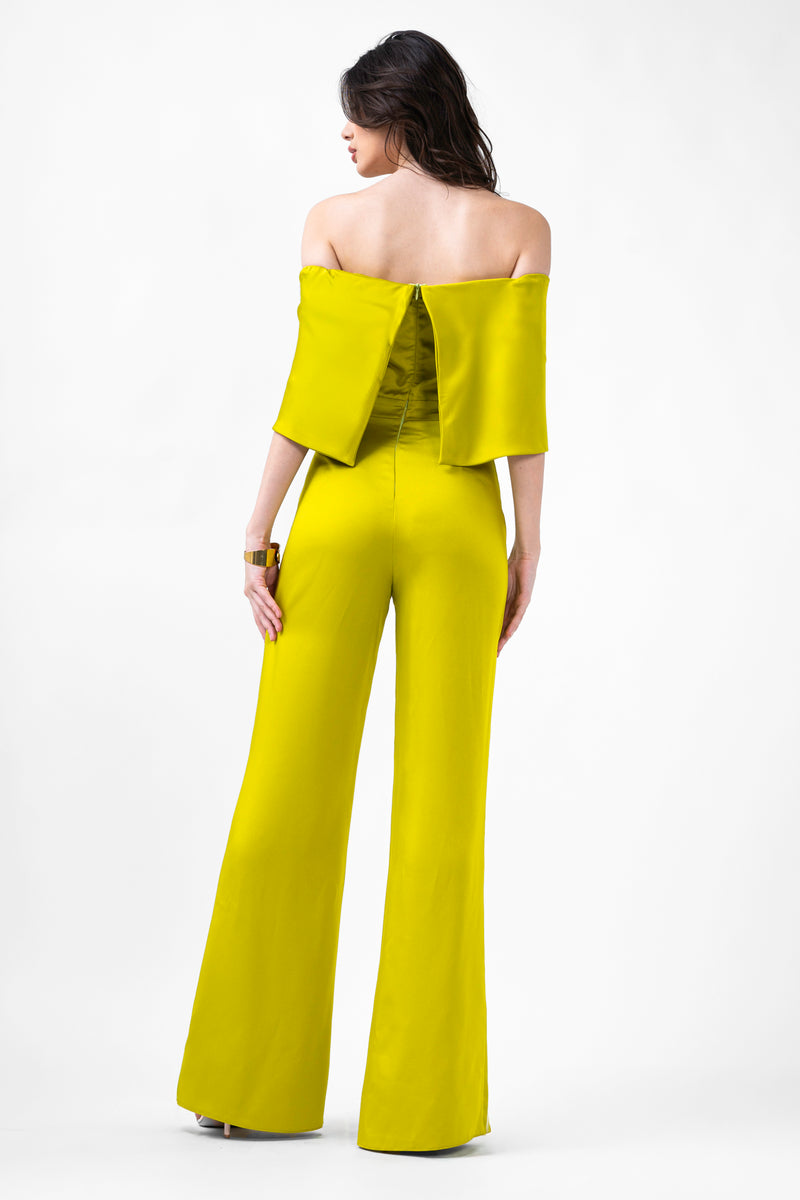 Lime Jumpsuit With Bow