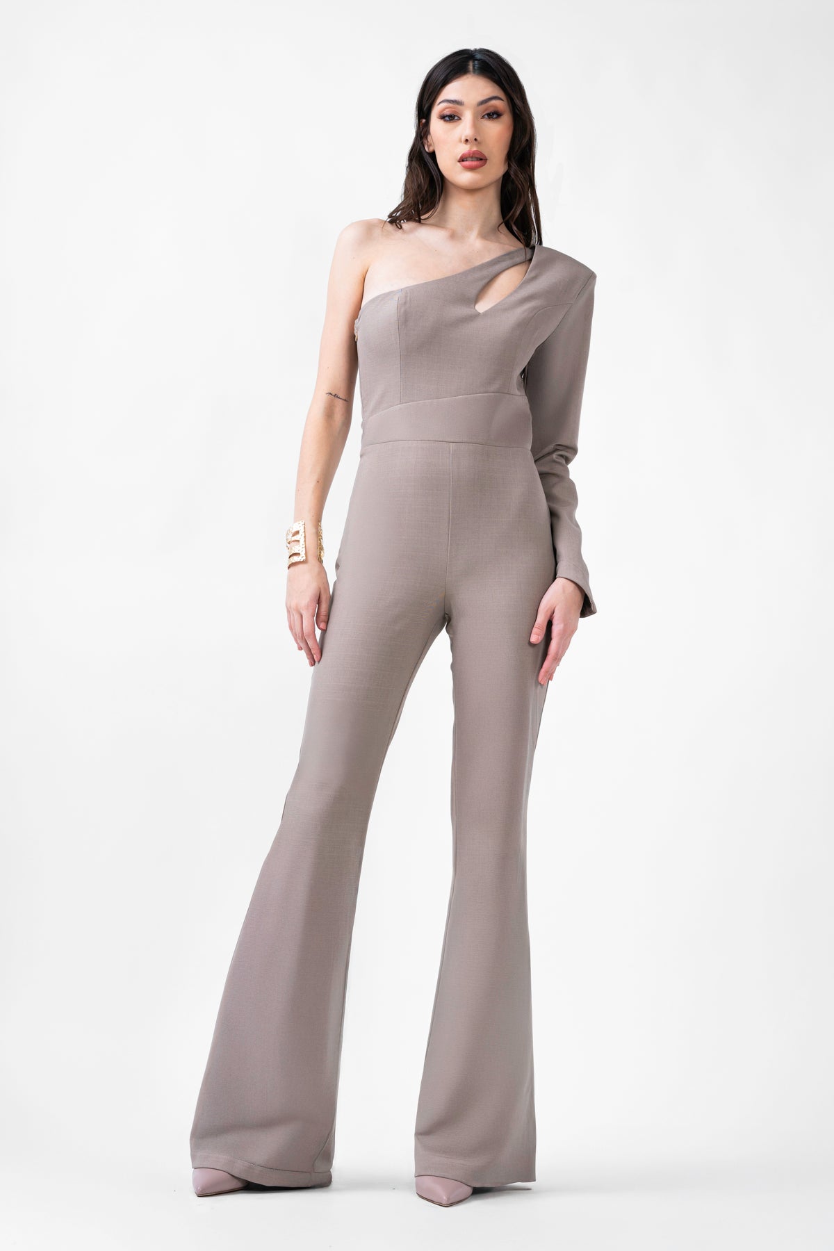 Salopeta bej cu cut-out