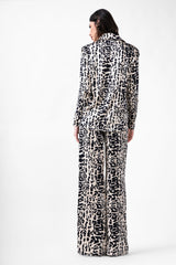 Animal Print Set With Shirt And Straight Trousers