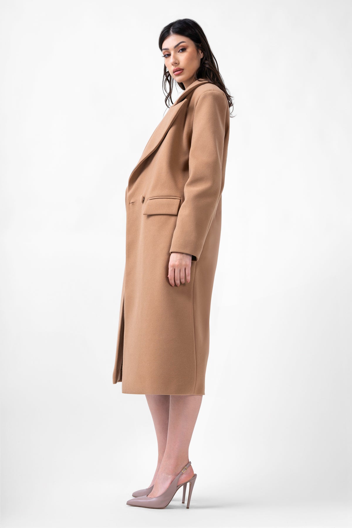 Camel Straight Overcoat