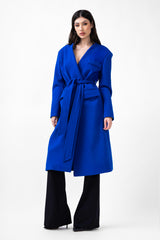 Manteau bleu électrique