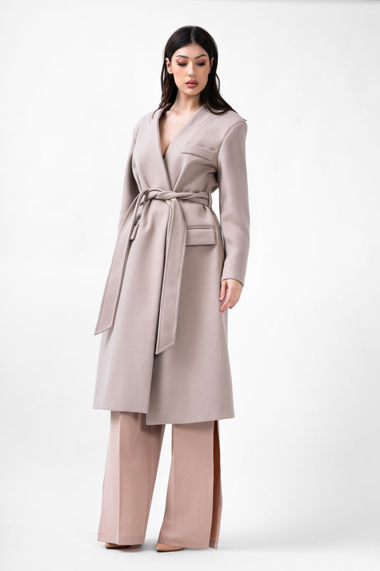 Beige Overcoat