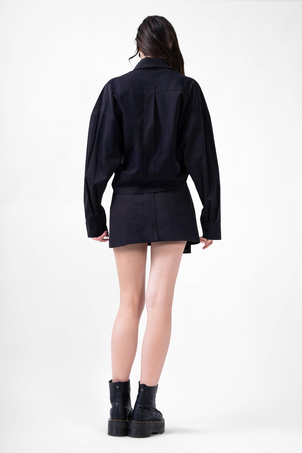 Black Mini Skirt With Side Pockets