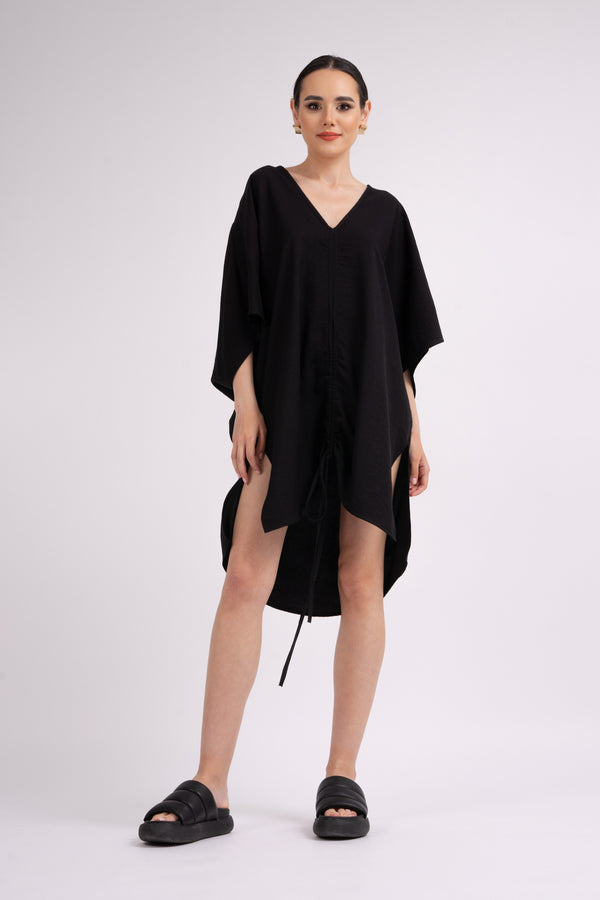 Bluza neagra tip kimono