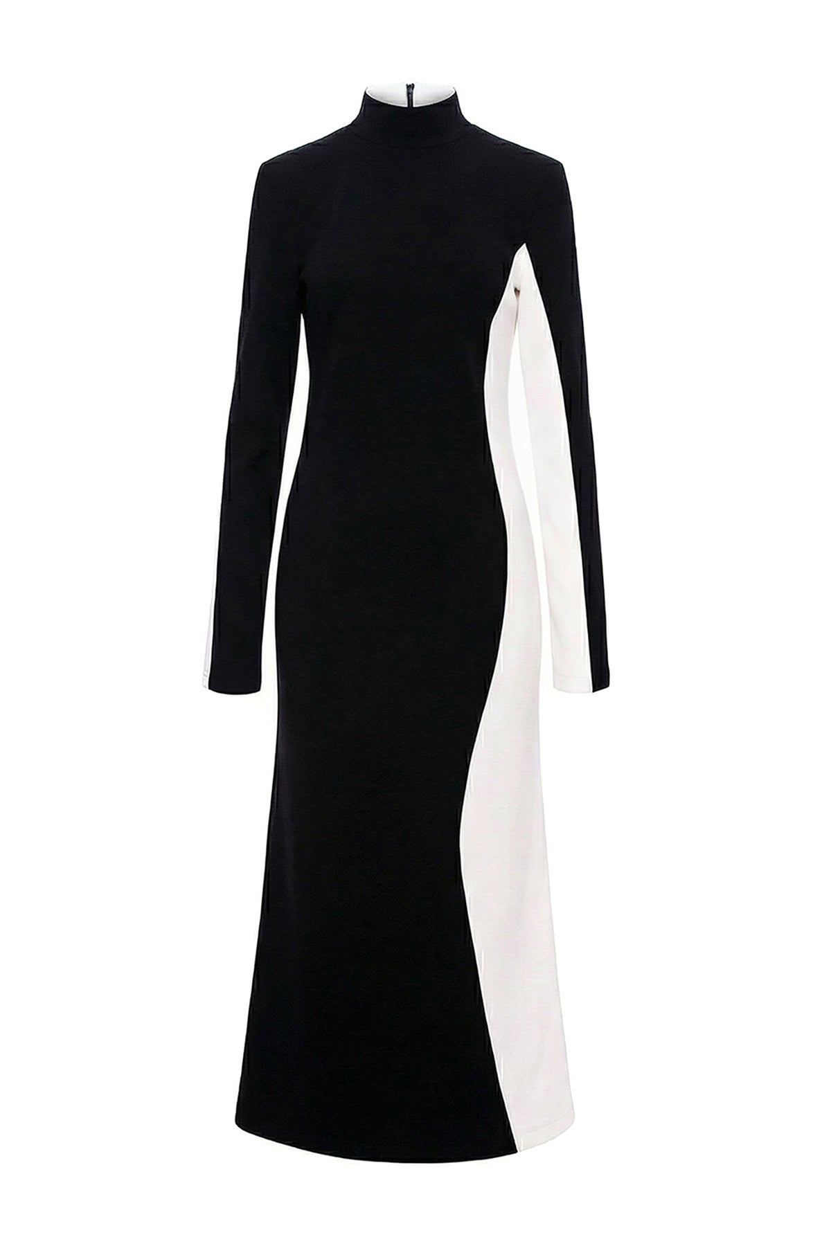 Rochie maxi bicoloră din modal