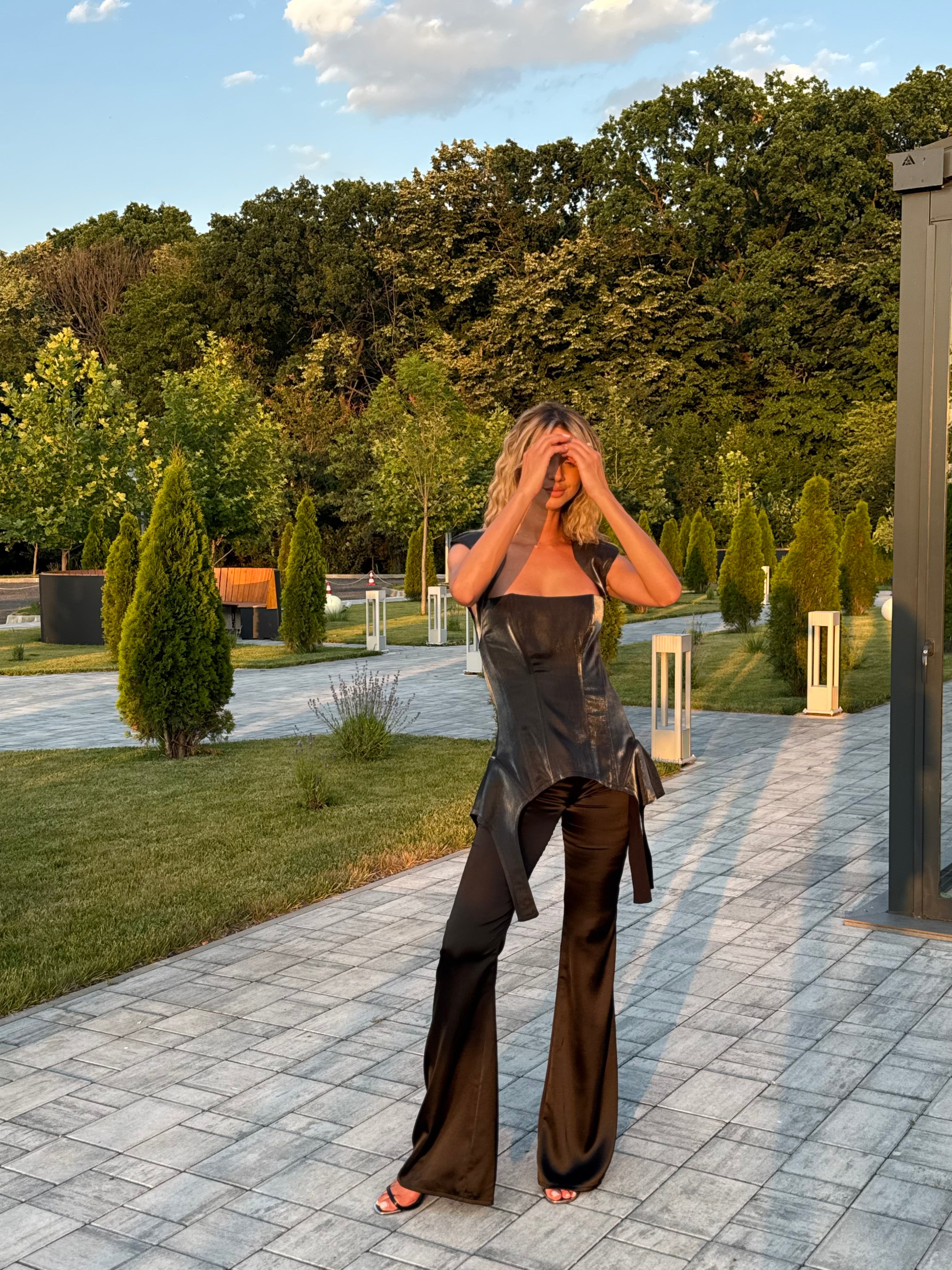 Black Wide-Leg Trousers