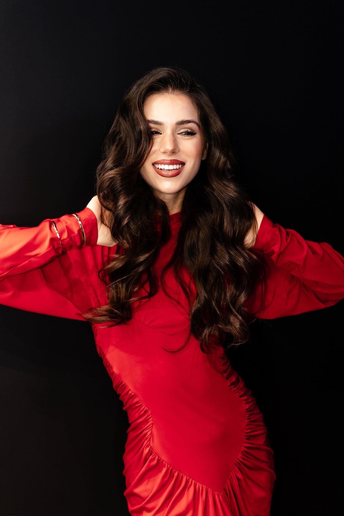 Rochie midi burgundy cu detaliu în formă de inimă
