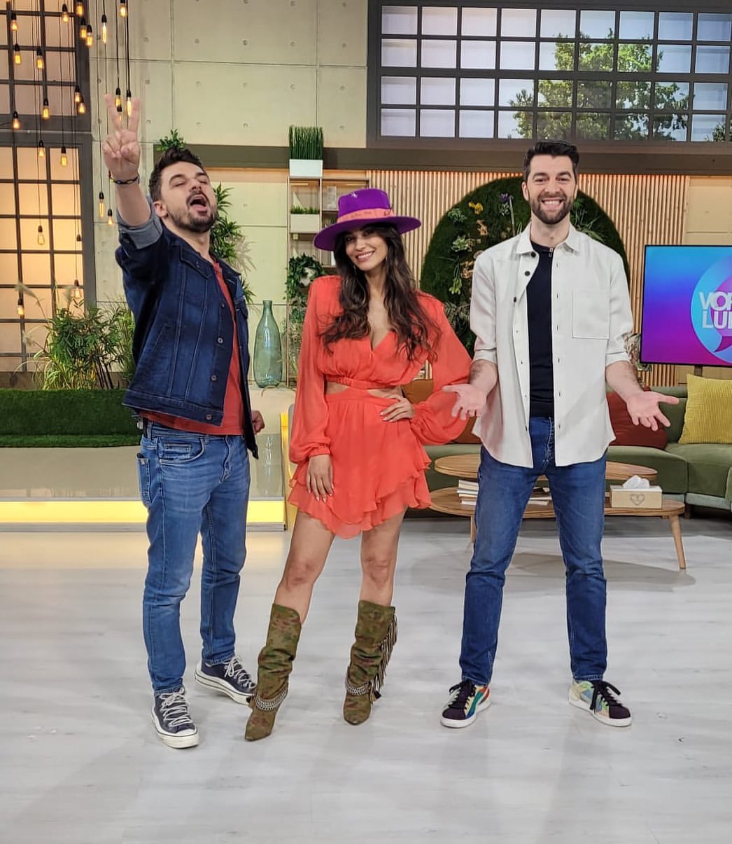 Salopeta mini rosu corai