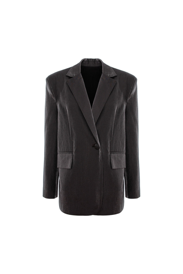 Sacou supradimensionat negru