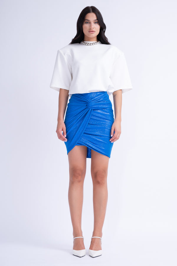 Electric Blue Knotted Skirt