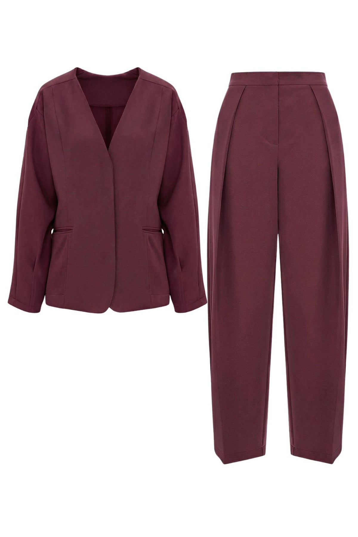 Set elegant cu blazer burgundy