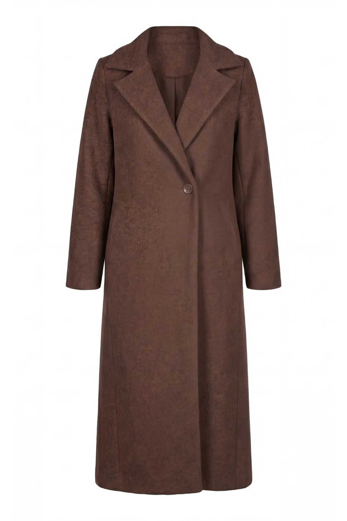 Palton maxi din amestec de lână - culoare maro