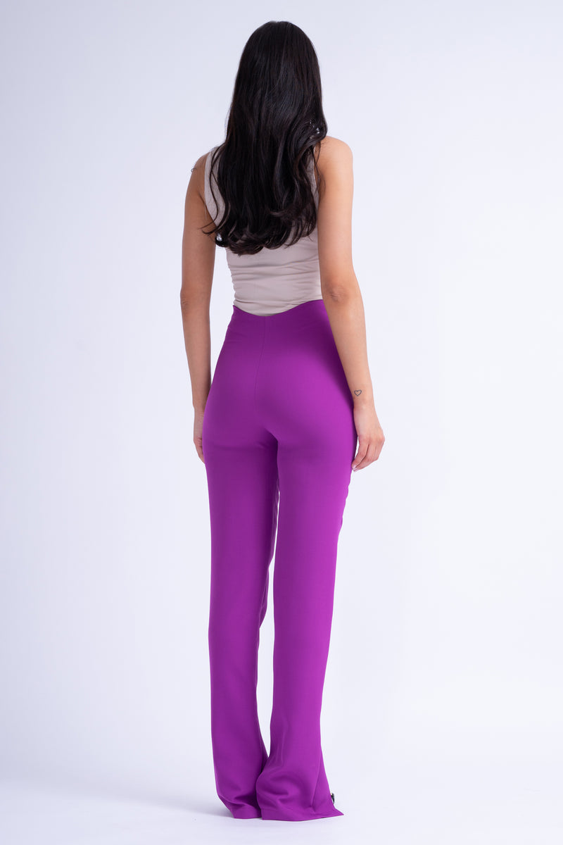Purple Suit With Tailored Hourglass Blazer And Slim Fit Trousers