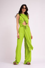 Neon Jumpsuit With Knot