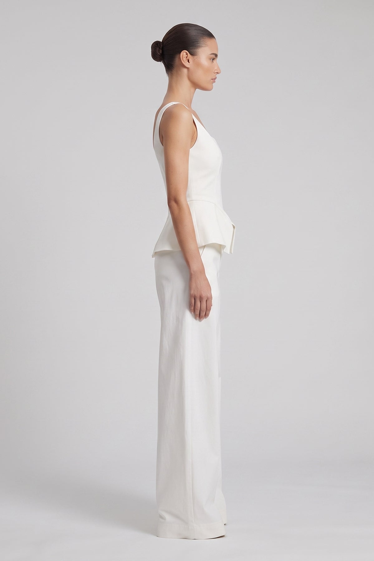 Denim Structured Corset & Balloon Trousers Set