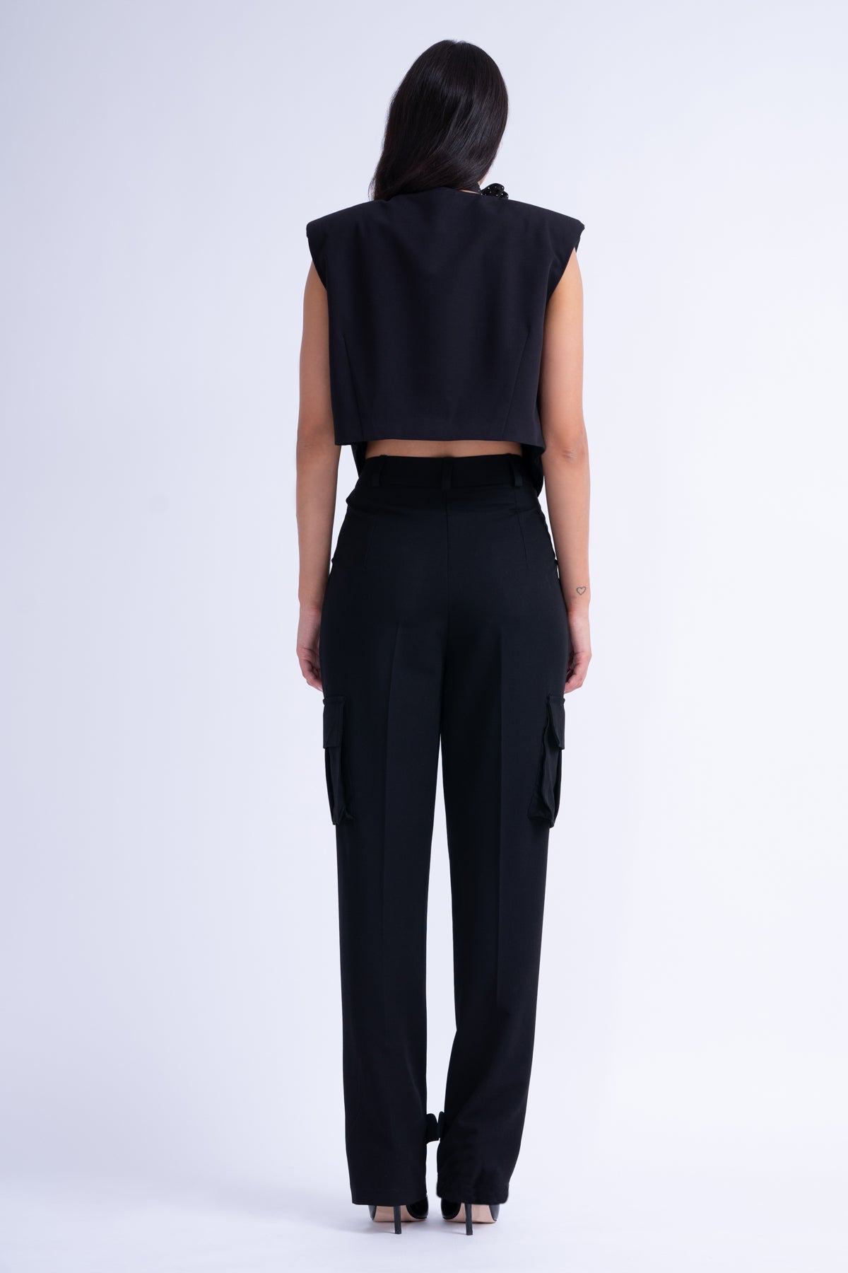 Black Cargo Trousers