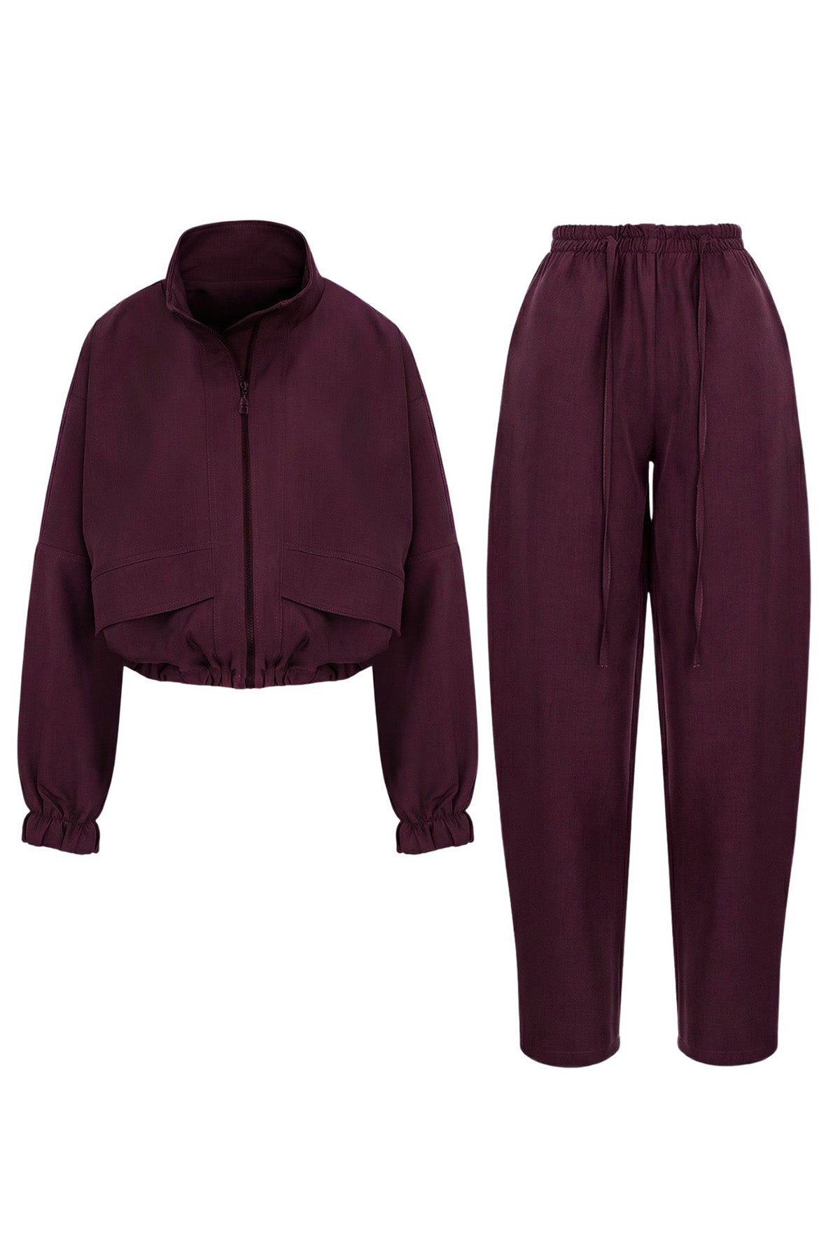 Set urban minimalist burgundy