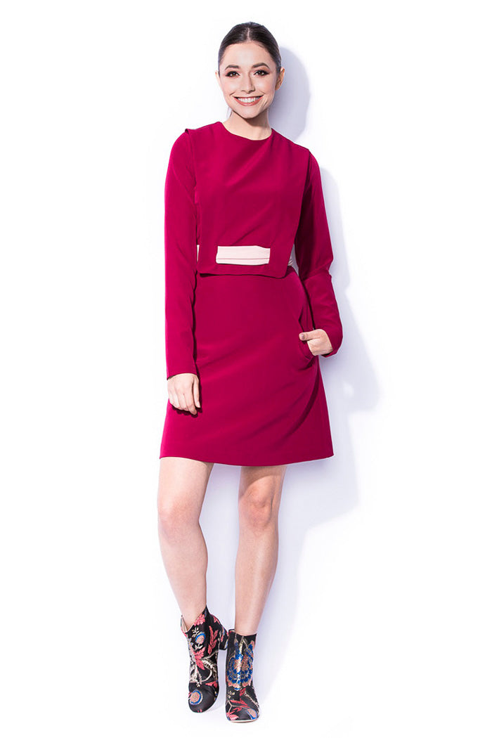 Rochie cu funda la spate - PINK ATTITUDE