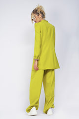 Lime blazer with sharped shoulders