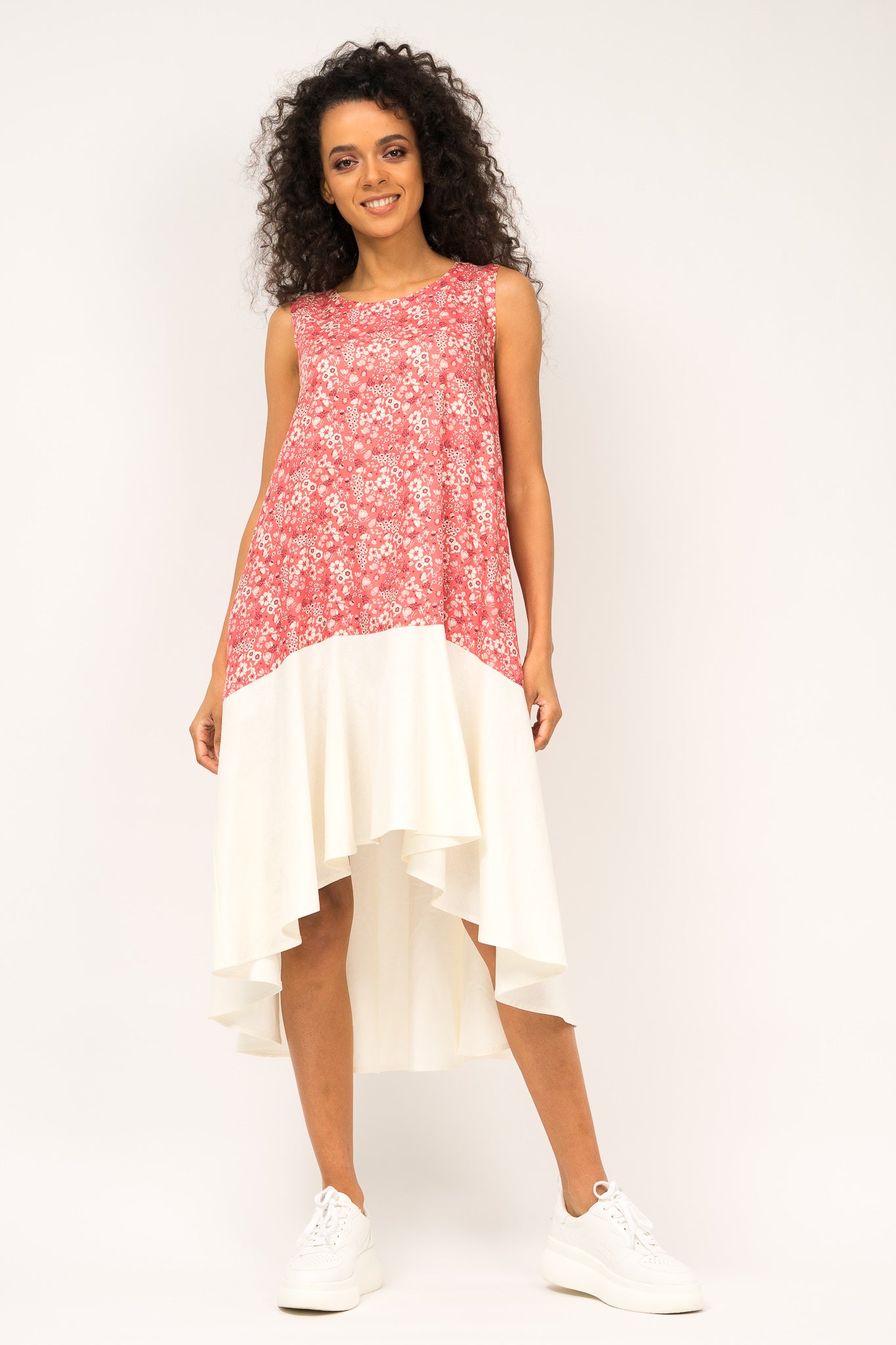 Rochie printata asimetrica