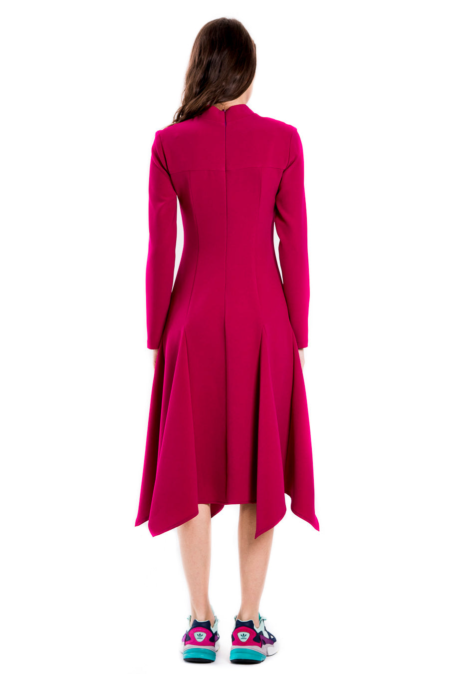 Rochie cu clini si guler tunica