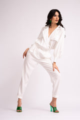 White maxi jumpsuit