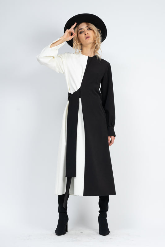 Robe duo noir et blanc