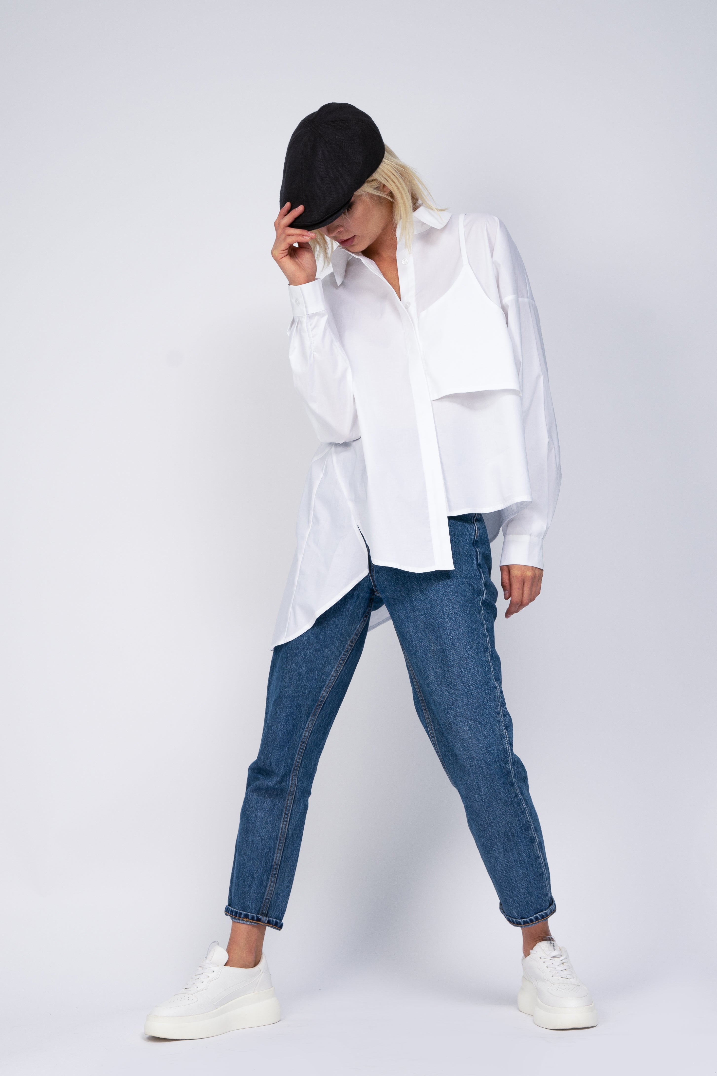 Camasa oversized cu bustiera