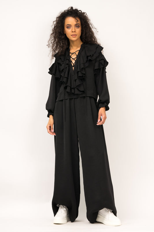 Palazzo wide leg trousers