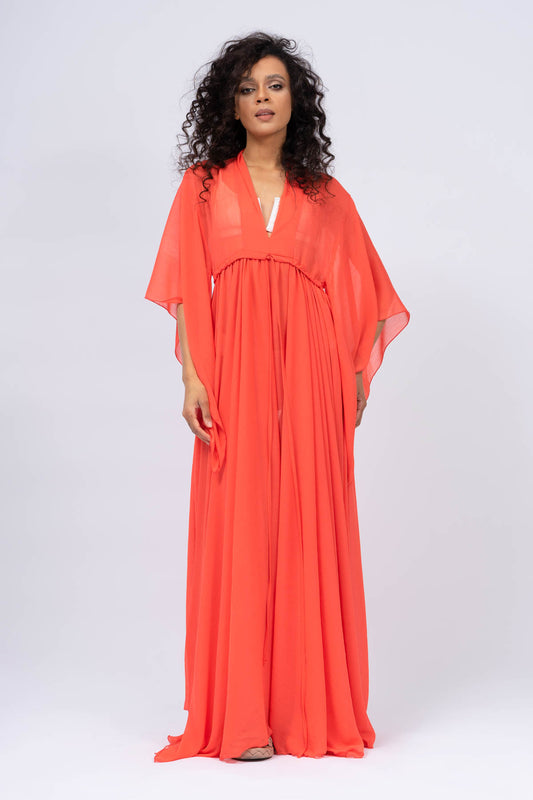 Caftan portocaliu neon