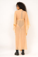 Straight cut kaftan with fastening in front