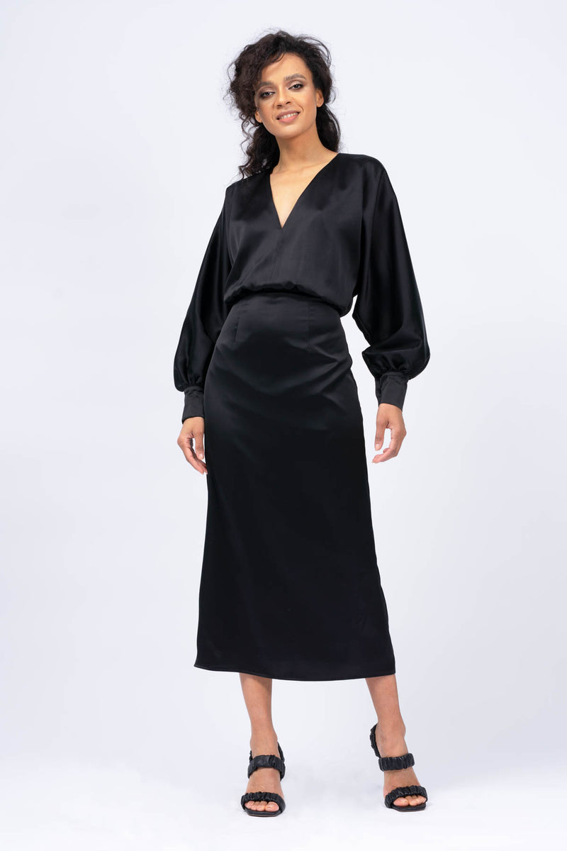 Midi  Kimono Sleeve Dress