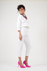 Oversized white blouse