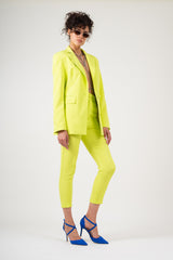 Neon yellow suit