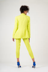Neon yellow suit