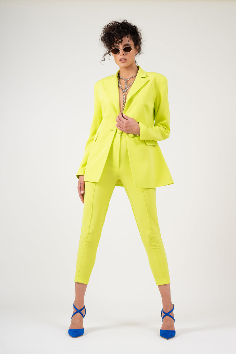 Skinny Neon Double Breasted Suit Jacket | boohooMAN USA