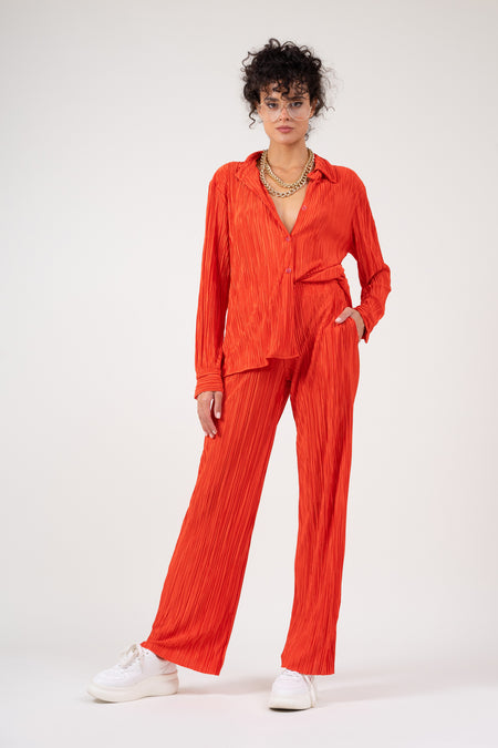 Jersey set in deep orange