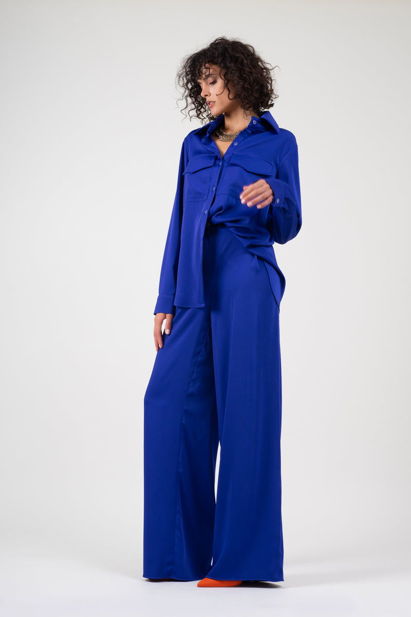 Electric blue trousers