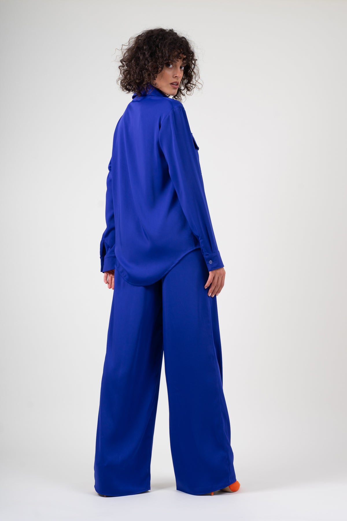 Electric blue trousers