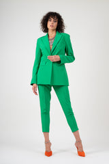 Green slim fit suit