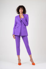 Pastel purple slim fit suit