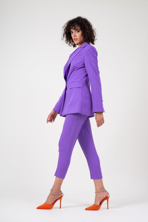 Costume slim fit violet pastel