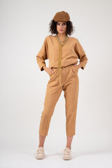 Camel slim fit trousers
