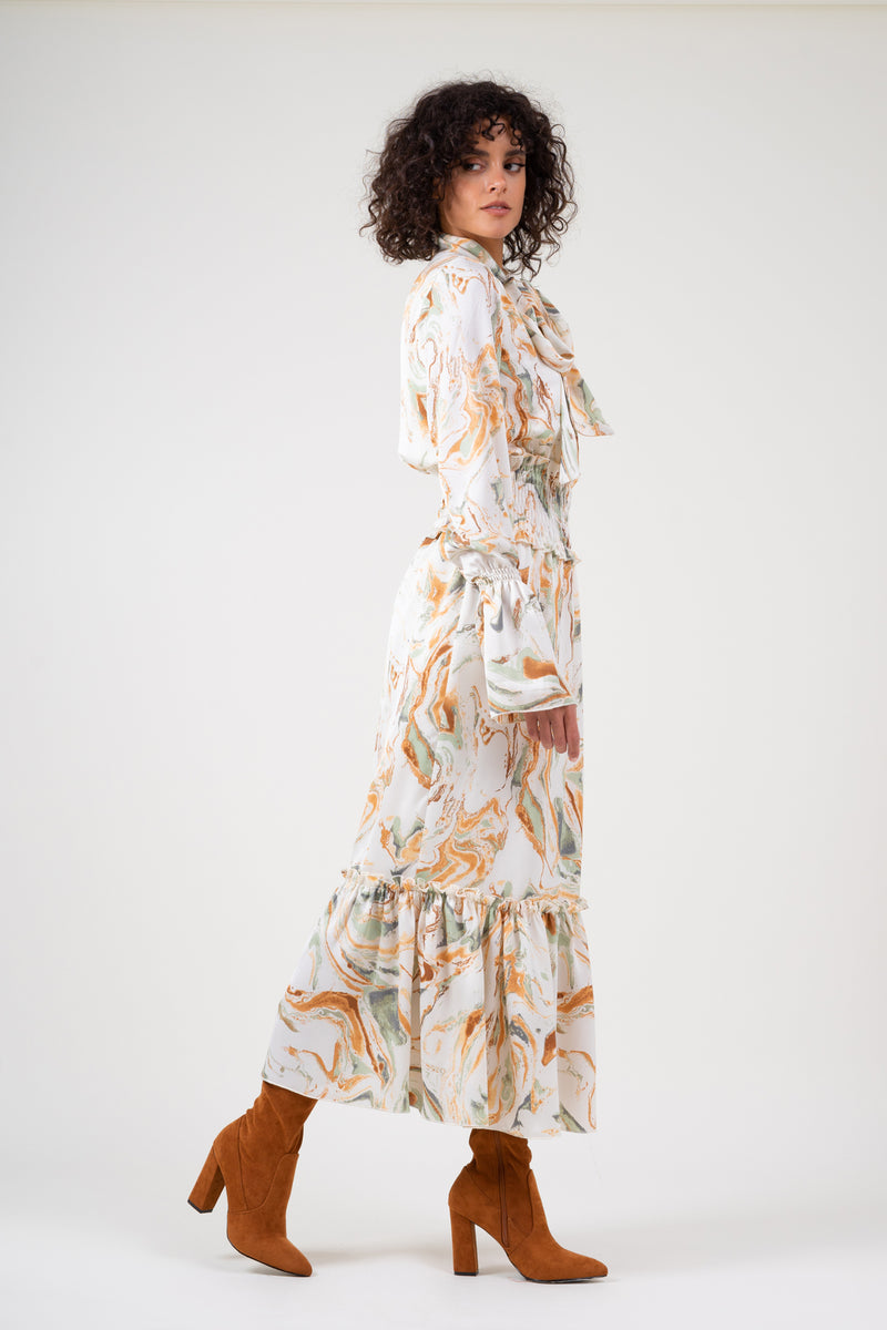 Abstract print maxi dress