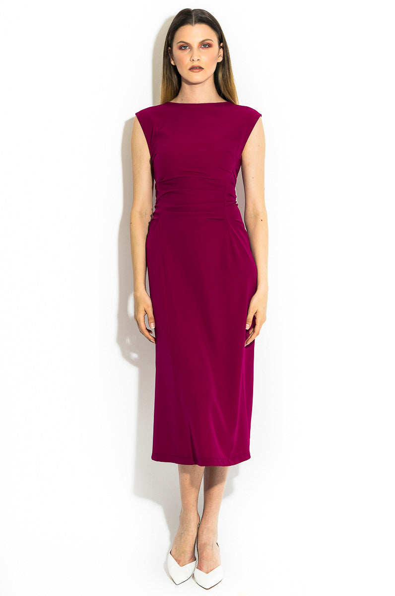 Rochie cocktail cu drapaje