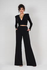 Set with top and wide leg trousers